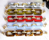 50pcs Acrylic Buckle Beads 20*30mm DIY Handbag Key Strap Chains Accessories
