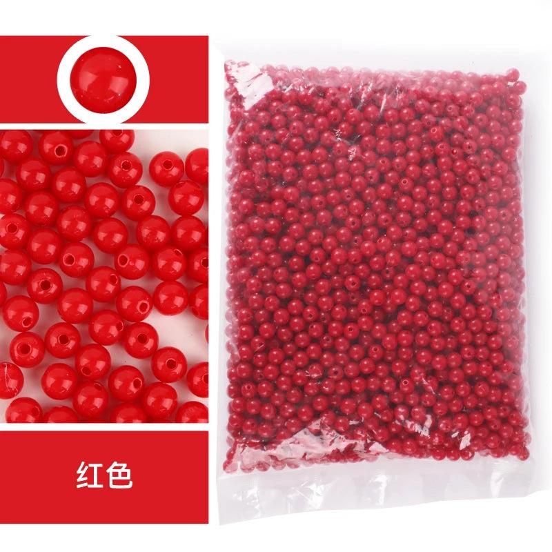 Candy Acrylic Round Beads 3mm-12mm Loose Balls Spacer Beads