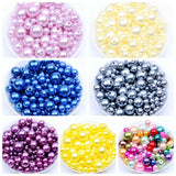 3-12mm White Round Plastic Pearl Beads for Jewelry Making