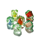 10Pcs Persimmon Glass Bead 3D Fruit Lampwork Keychain Pendant