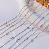 Crystal Beads Glass Chains Copper Necklace Bracelet DIY