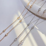 Crystal Beads Glass Chains Copper Necklace Bracelet DIY