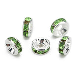 140pcs 6mm 8mm Rhinestone Spacer Beads Crystal Rondelle for DIY Jewelry Making