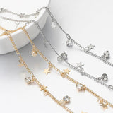 2M 1M Crystal Charms Copper Chain Star Pendants for Jewelry Making