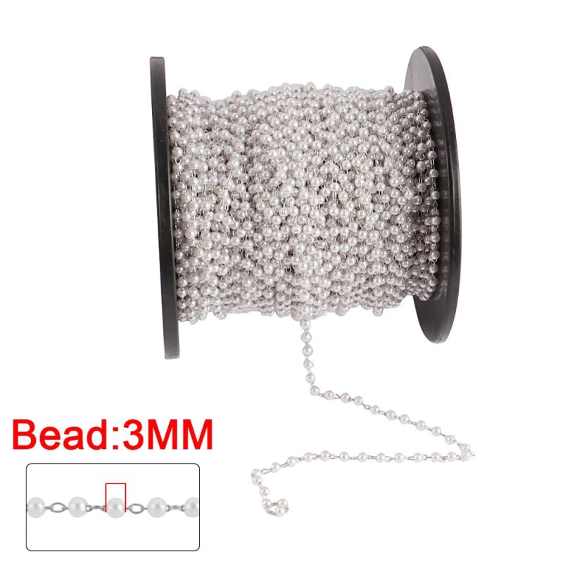 1m Stainless Steel Pearls Chain for DIY Jewelry Making