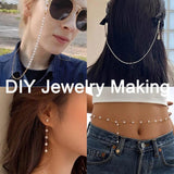 1m Stainless Steel Pearls Chain for DIY Jewelry Making
