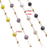1 Meter Stainless Steel Crystal Glass Vacuum Beads Chains for DIY Jewelry Making