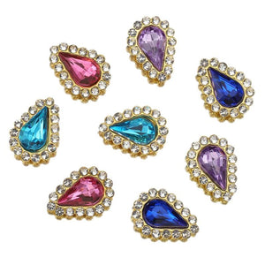 50pcs Teardrop Resin Sew On Rhinestones With Claw for DIY Jewelry Making