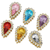 50pcs Teardrop Resin Sew On Rhinestones With Claw for DIY Jewelry Making