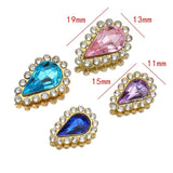 50pcs Teardrop Resin Sew On Rhinestones With Claw for DIY Jewelry Making