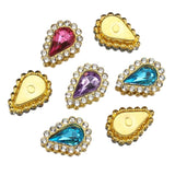 50pcs Teardrop Resin Sew On Rhinestones With Claw for DIY Jewelry Making