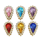 50pcs Teardrop Resin Sew On Rhinestones With Claw for DIY Jewelry Making