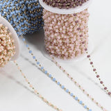 Colorful Glass Beads Beaded Chain for DIY Charm Jewelry Making