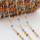 Colorful Glass Beads Beaded Chain for DIY Charm Jewelry Making