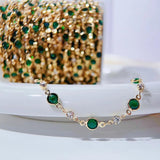 1m Colorful Crystal Beads Chains for DIY Jewelry Making