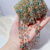 1m Colorful Crystal Beads Chains for DIY Jewelry Making