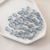 50PCS Colorful Rhombus Glass Beads DIY Necklace Earrings Supplies