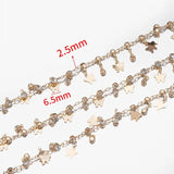 Butterfly Crystal Charms Copper Chain Rhinestone Bead Pendants for Necklace