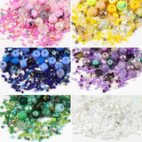 40g Mixed Size Shape Loose Glass Seed Beads for Kids DIY Jewelry Making