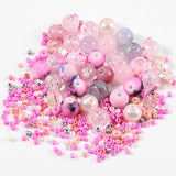 40g Mixed Size Shape Loose Glass Seed Beads for Kids DIY Jewelry Making