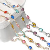 1m Crystal Bead Chains Colorful Glass Beaded Chain Necklace Bracelet DIY Jewelry
