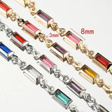 1m Crystal Bead Chains Colorful Glass Beaded Chain Necklace Bracelet DIY Jewelry