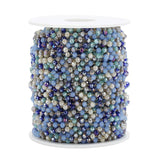 1m 3.5mm SS Faceted Glass Beaded Chain DIY Bracelet Necklace Jewelry Making