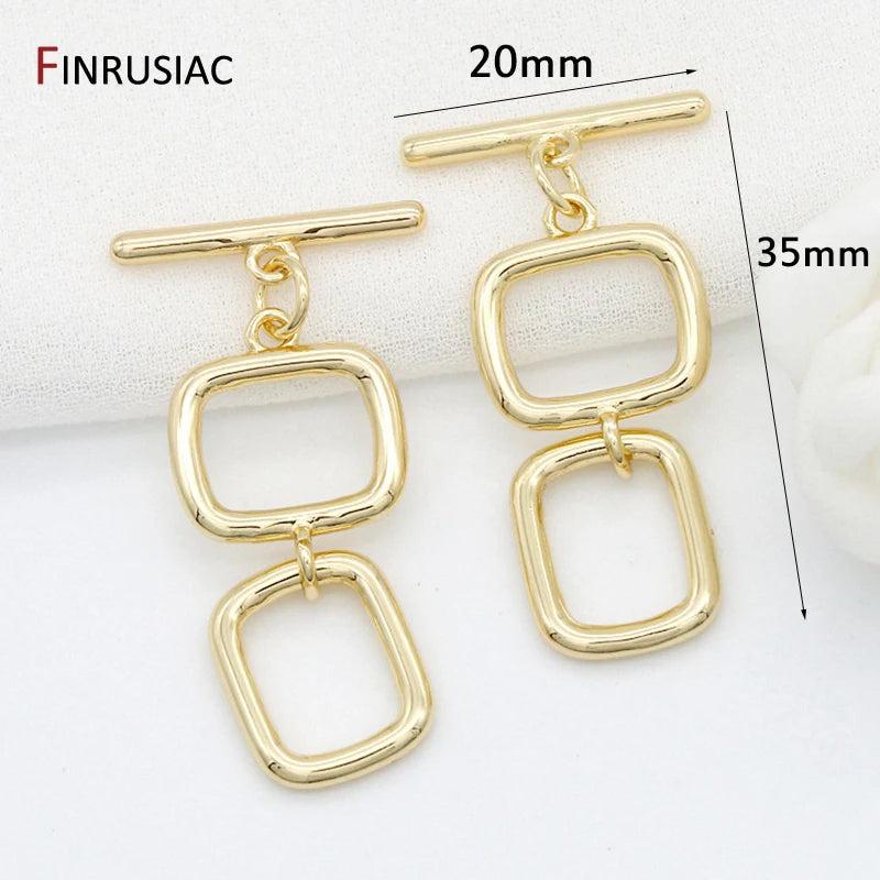 14K Plated Toggle Clasps Hooks for Bracelets Necklace Making Jewelry