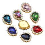 20pcs 14x18mm Crystal Glass Rhinestone Cabochons Beads for DIY Jewelry Making