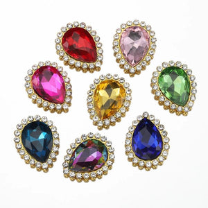 20pcs 14x18mm Crystal Glass Rhinestone Cabochons Beads for DIY Jewelry Making