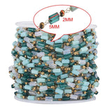 1M Stainless Steel Crystal Ball Beads Chain for Jewelry Making