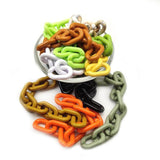 50pcs Acrylic Colored Buckle Beads DIY Handbag Key Strap Glasses Chains N206