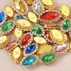 50pcs Glass Rhinestones with Claw Bases for Dress Accessories DIY Jewelry