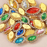 50pcs Glass Rhinestones with Claw Bases for Dress Accessories DIY Jewelry