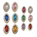 50pcs Glass Rhinestones with Claw Bases for Dress Accessories DIY Jewelry