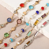 1meter Colorful Crystal Beads Chains for DIY Jewelry Making