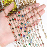 1meter Colorful Crystal Beads Chains for DIY Jewelry Making