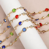 1meter Colorful Crystal Beads Chains for DIY Jewelry Making