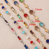 1meter Colorful Crystal Beads Chains for DIY Jewelry Making
