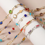 1meter Colorful Crystal Beads Chains for DIY Jewelry Making