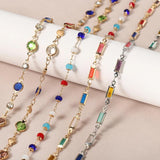 1meter Colorful Crystal Beads Chains for DIY Jewelry Making