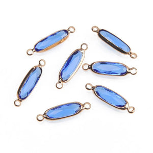 10PCS Faceted Glass Charms Connectors for Jewelry Making DIY Earrings