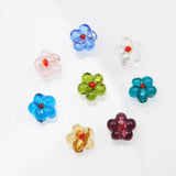 10PCS 15mm Flower Glass Beads Charms for Jewelry Making