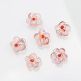 10PCS 15mm Flower Glass Beads Charms for Jewelry Making