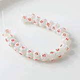 4PCS 12mm Round Flower Glass Bead Charms for DIY Necklace Bracelet