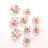 5-Piece Transparent Glass Small Flower Bead Set for DIY Jewelry Making