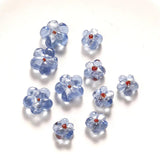 5-Piece Transparent Glass Small Flower Bead Set for DIY Jewelry Making