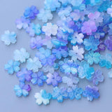 Resin Flower Petal Beads Charms Pendants Loose Spacer Bead for DIY Jewelry