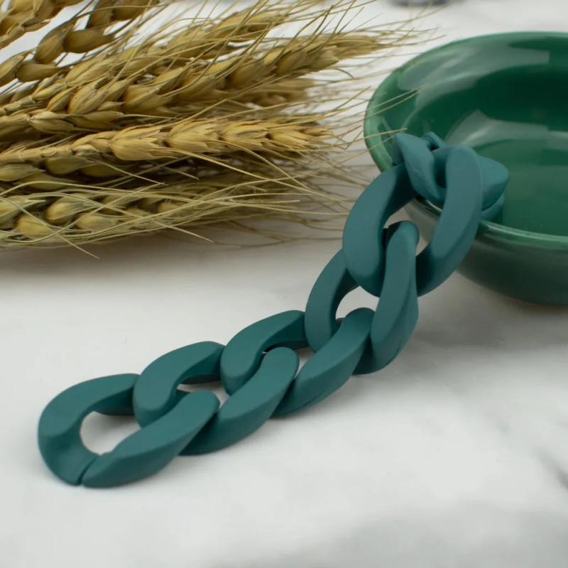 50pcs Rubber Colors Acrylic Buckle Beads DIY Chains Accessories
