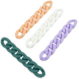 50pcs Rubber Colors Acrylic Buckle Beads DIY Chains Accessories